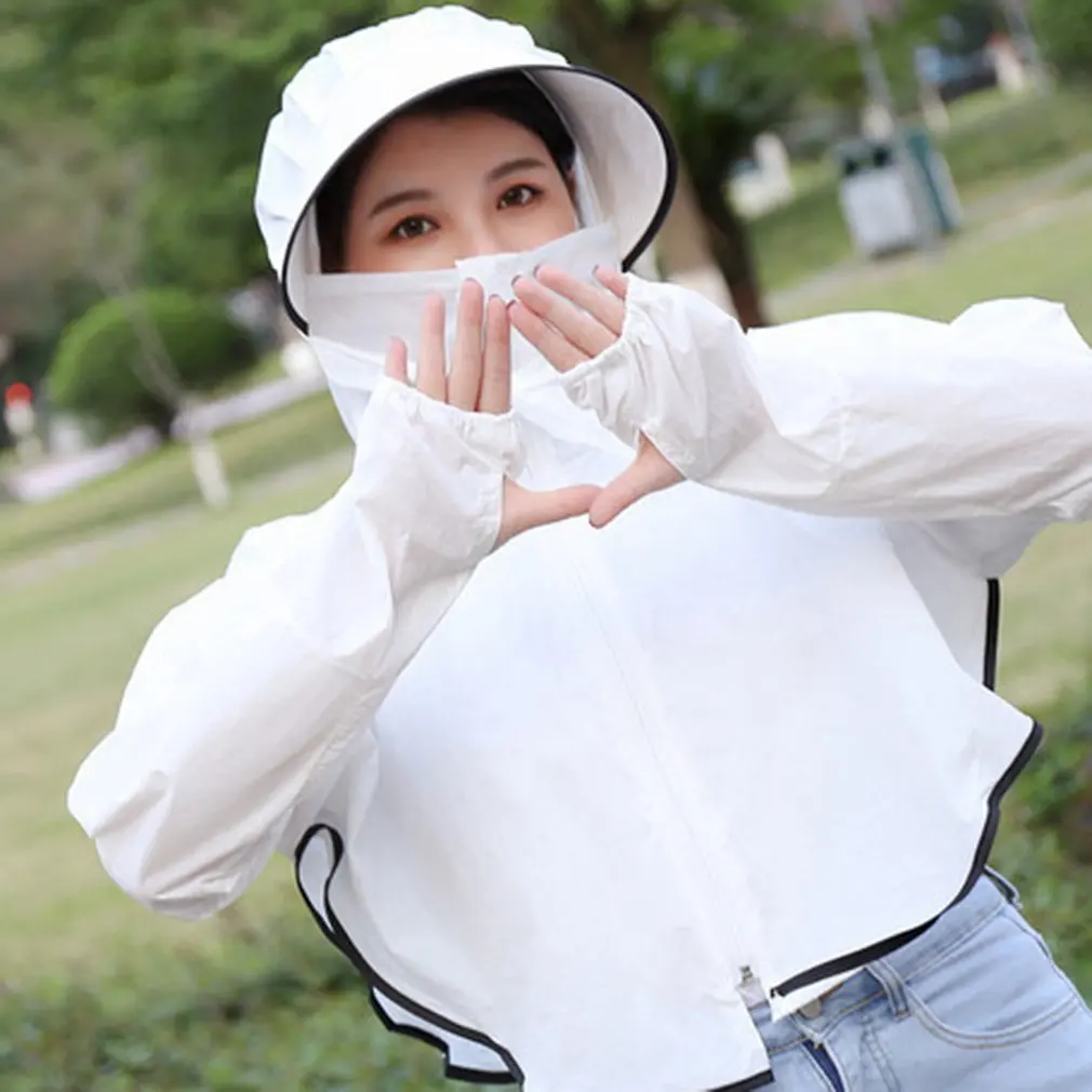 Мода диких цветов с капюшоном Солнцезащитная одежда женская летняя свободная