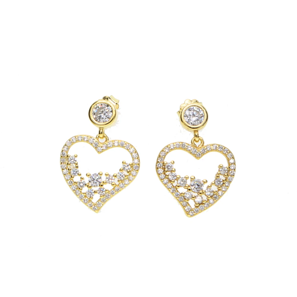 Женские серьги подвески с фианитом серебро 925 пробы|Серьги-гвоздики| |