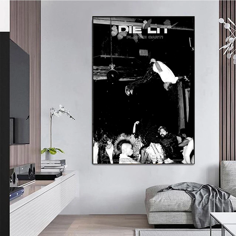 

Playboi Carti & Die Lit Rap Hip Hop Singer Poster Print Canvas Painting Music Star Wall Art Pictures Living Room Home Decoration