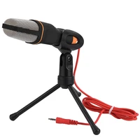 1pcs wired professional stereo condenser computer sf 666 microphone 3 5mm audio with holder stand clip