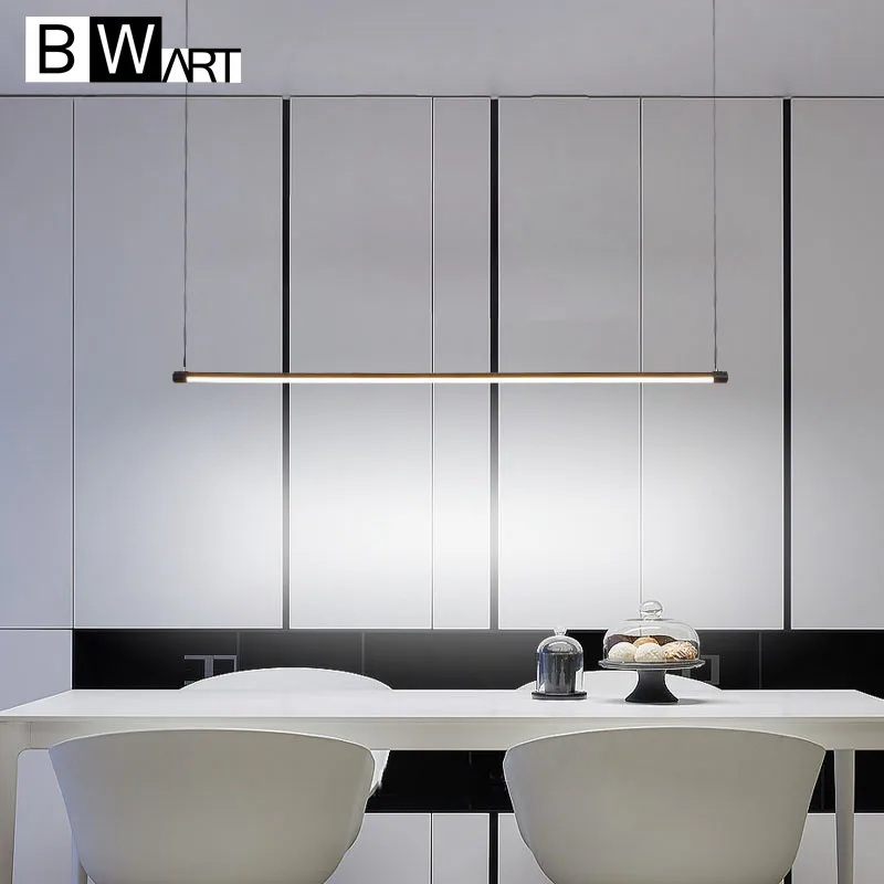 Современный подвесной светодиодный светильник bбородок Минималистичная лампа для офиса кабинета столовой