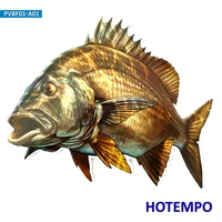 20cm 7 87inch big size fish golden bass perch black snapper waterproof stickers for fishing laptop guitar motorcycle car sticker