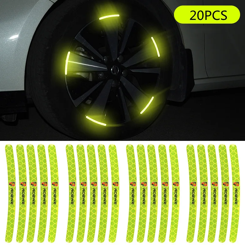 

20 шт./подходит для Roewe RX5 360 Ei6 I6 350 550 RX3 RX8, светоотражающие наклейки на автомобильные колеса, декоративные наклейки на обычные шины