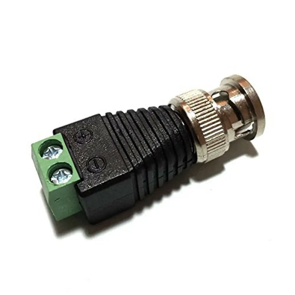 

2Pc Coaxial Coax CAT5 BNC Male Connector for CCTV Camera Security SystemTerminal