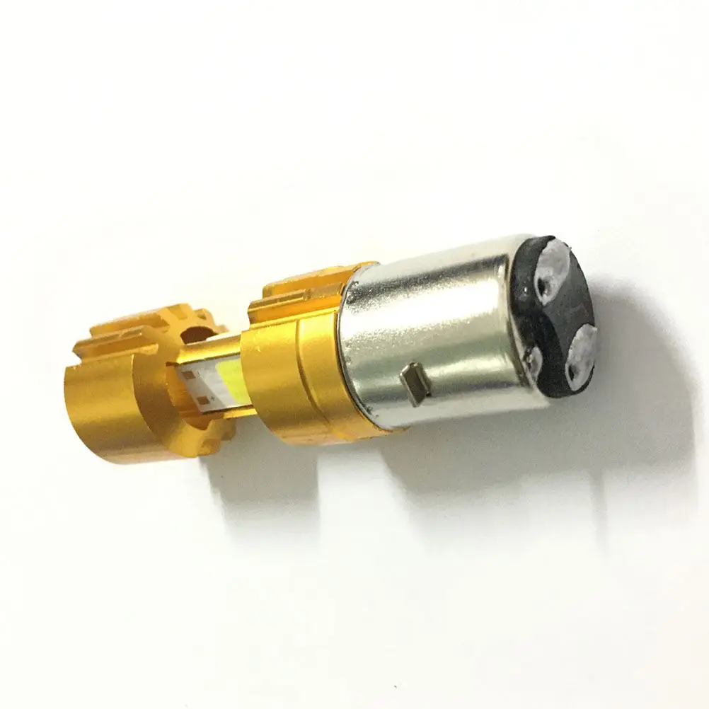 LED Motorcycle Headlights Double Claw H4 Glows on Three Sides Repair and Replace (Golden) |