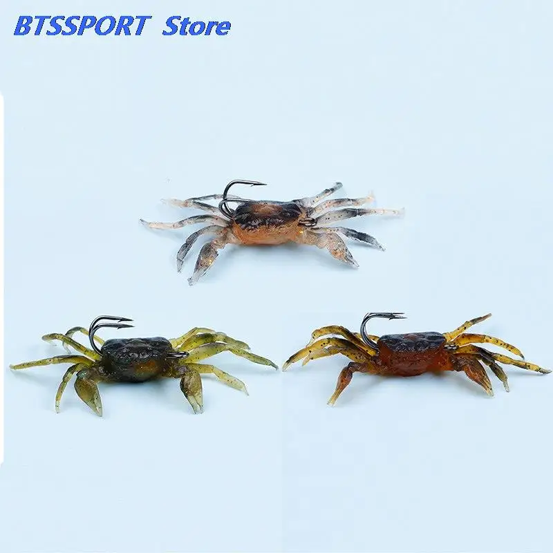 Яркая Мягкая рыболовная прикормка искусственные приманки краб с острыми