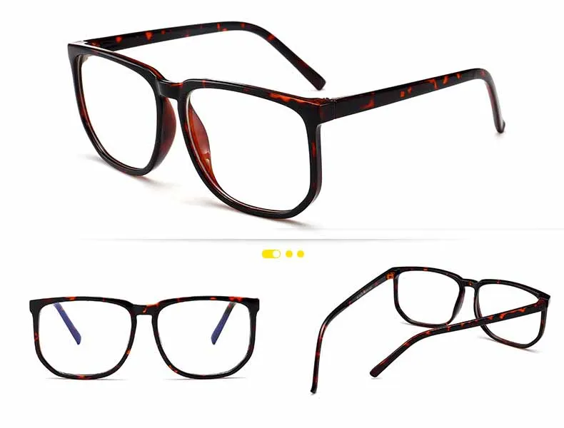 Fashion Anti Blue Light Square Men Optics Glasses Frame Women Solid Color Big Spectacles Frames Prescription Eyeglasses