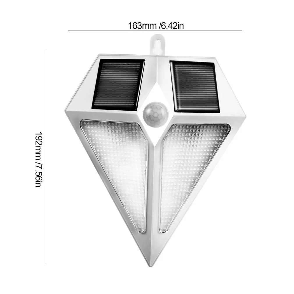 

Black & White Shell ABS and PC Waterproof Heatproof and Durable Outdoor Solar LED Lamp Security Light With Motion Sensor