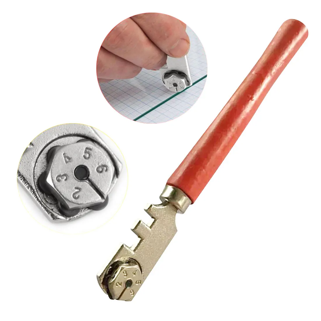 

Glass Fiber Reinforced Plastic Six Wheel Cutter,Professional Glass Cutting Tools Multi-functional Bottles Roller Cutter