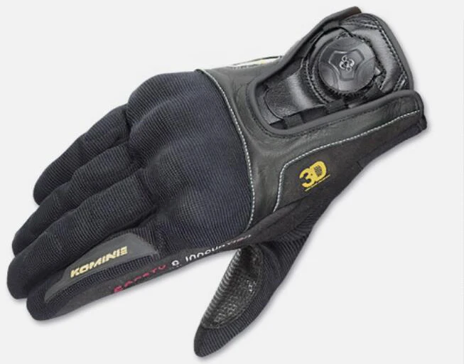 Защитные перчатки Komine GK 164 BOA мотоциклетные локомотивные черные желтые унисекс