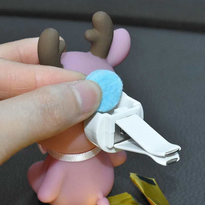 Автомобильный ароматизатор лось твердый парфюм оригинальный с мультяшным