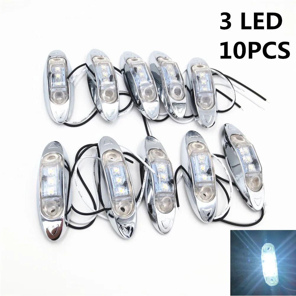 10 шт. белые габаритные огни в форме рыбы 10-30 | Автомобили и мотоциклы