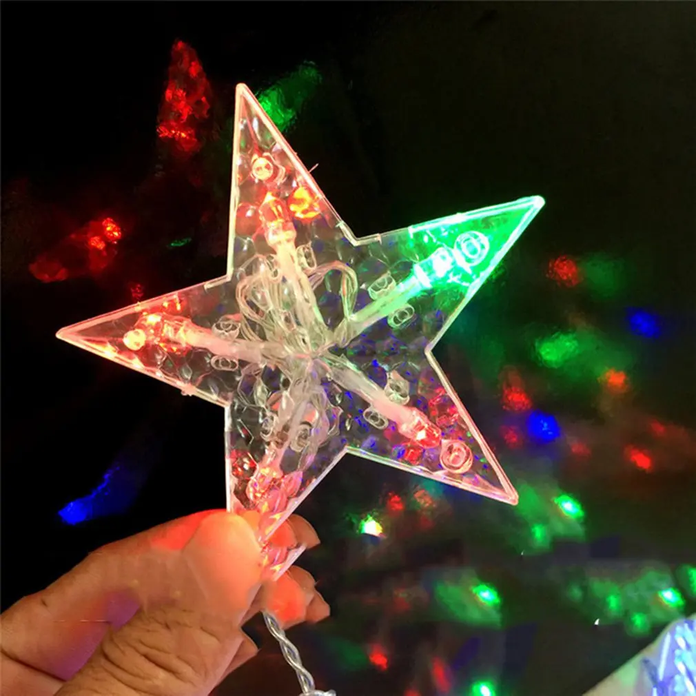 Супер яркие светодиодные лампы в форме пентаграммы занавески гирлянды сказочные