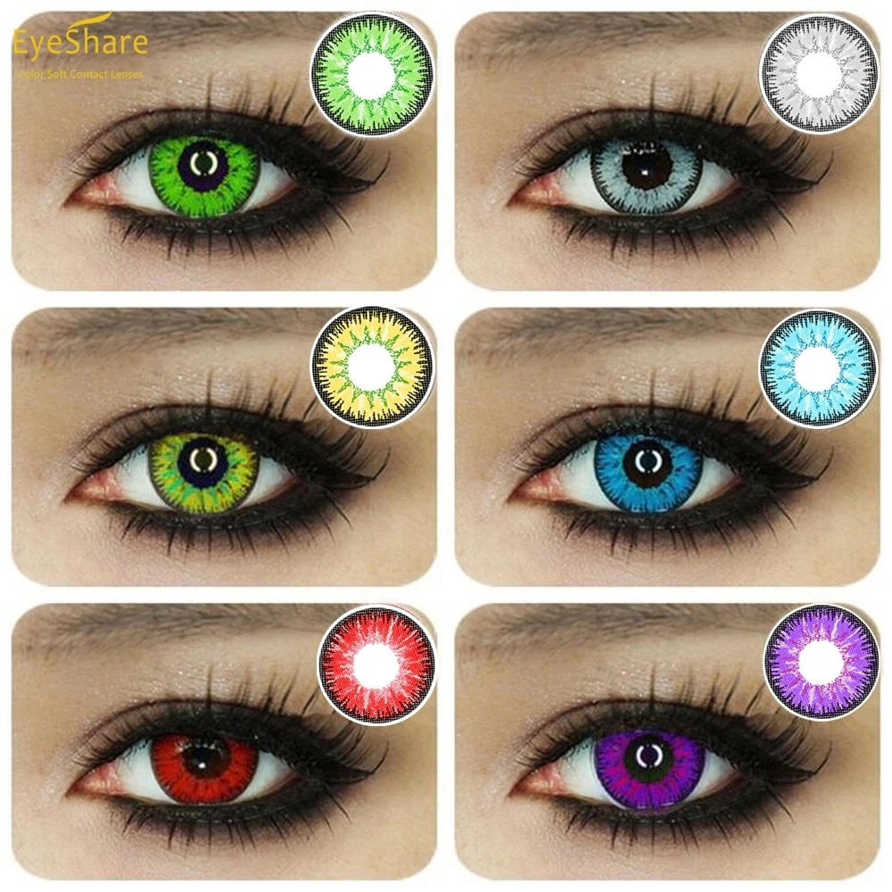 EYESHARE 2 шт./пара Косплэй Цветной мягкие контактные линзы косметический связаться с