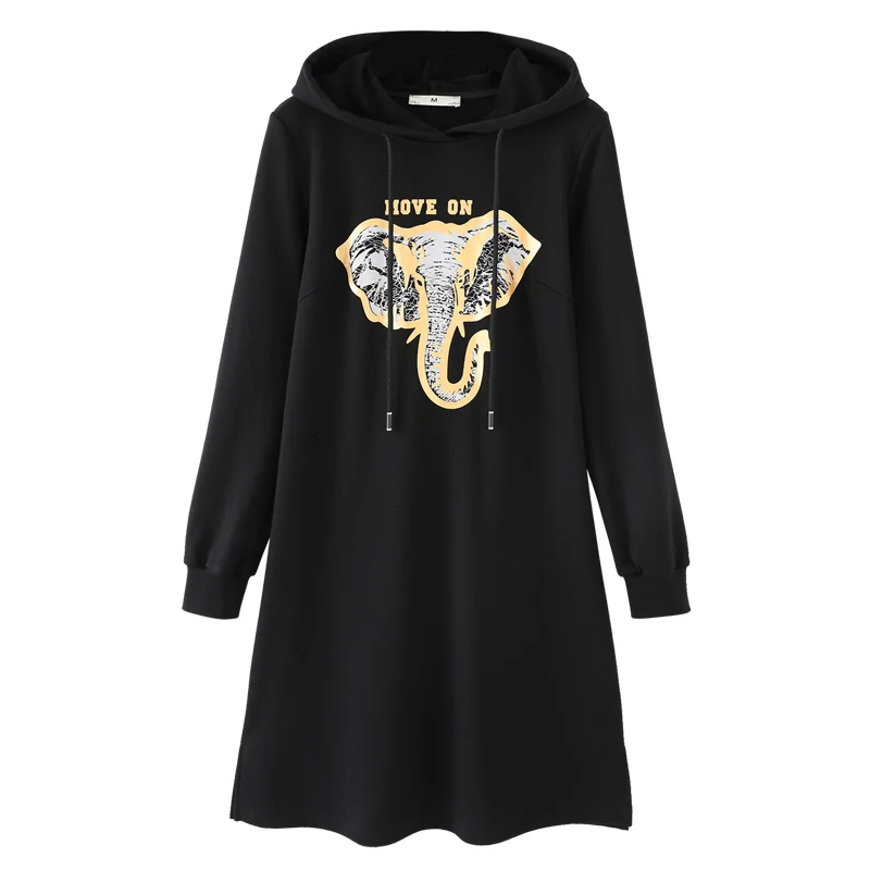 Цена неправильное-зимнее платье с капюшоном повседневное длинное женское и