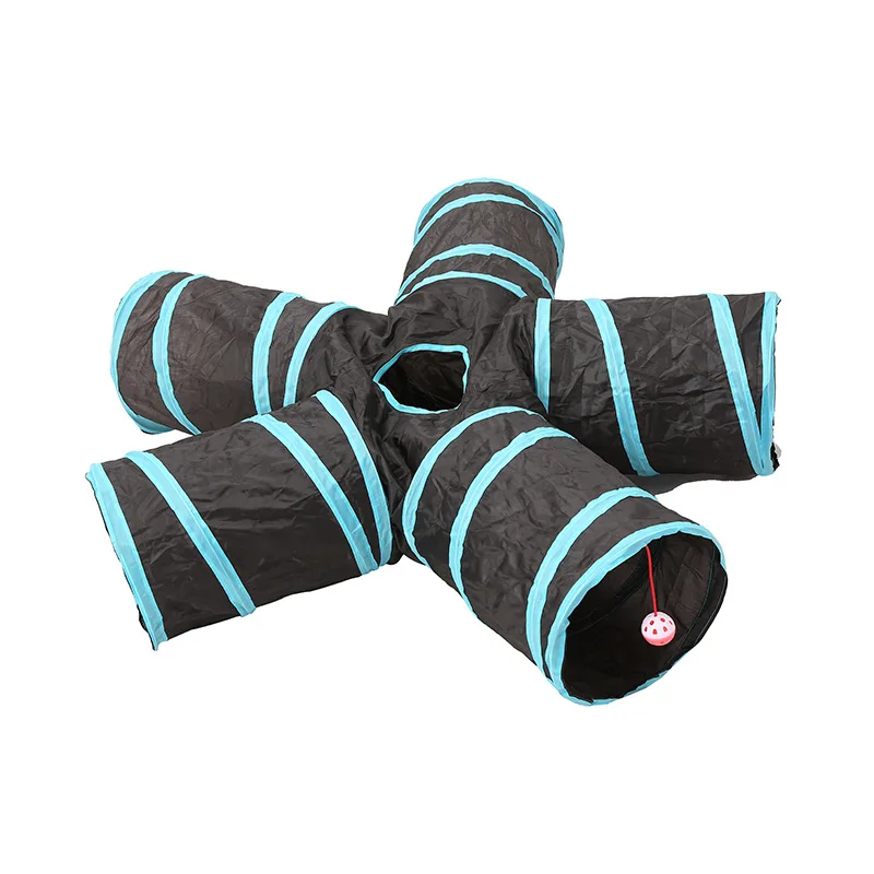 Туннельные игрушки для котенок питомец 5 отверстий складной Crinkle Cat играя для тренировок в помещении и на улице игрушка «туннель» дропшиппинг