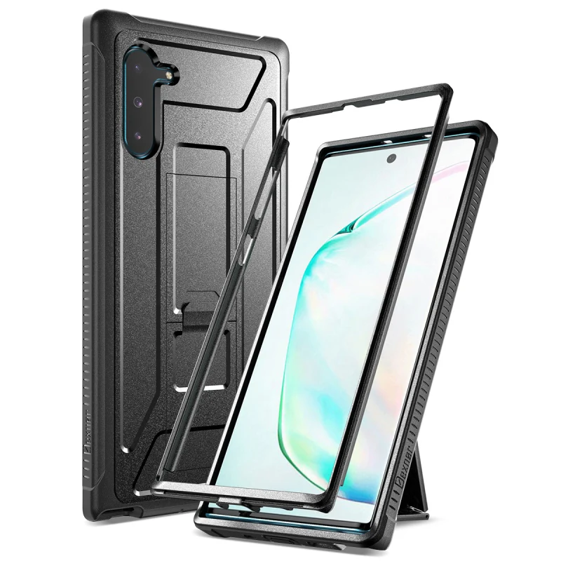 Роскошный черный Жесткий Чехол для samsung Galaxy Note10 Plus чехол с поддержкой защиты