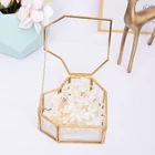 Винтажная стеклянная шкатулка в форме сердца для свадебных колец, шкатулка для хранения ювелирных украшений, косметический Органайзер, шкатулка для украшения вечных цветов