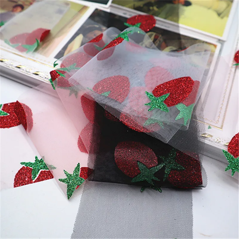 25 ярдов/рулон тюлевого рулона Флокирование органза сетка ткань лента подарок