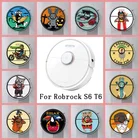 Поставка индивидуальных наклеек на животных для робота-пылесоса xiaomi Roborock S6 T6, запасные части для кожи, аксессуары
