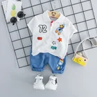 2021 комплекты одежды для маленьких мальчиков, комплекты одежды для младенцев, футболка с короткими рукавами + короткие штаны, Детский костюм