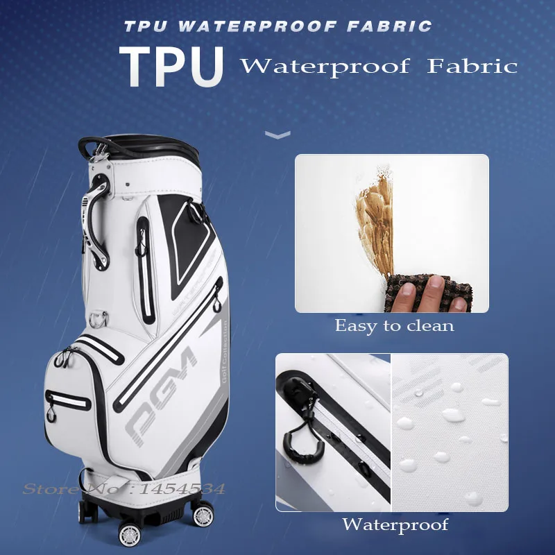 PGM Golf Club Bag Patent Standard Package Men's Aviation Ball Bag Waterproof Telescopic Bag Flat Push Four Wheels 360° Rotation
