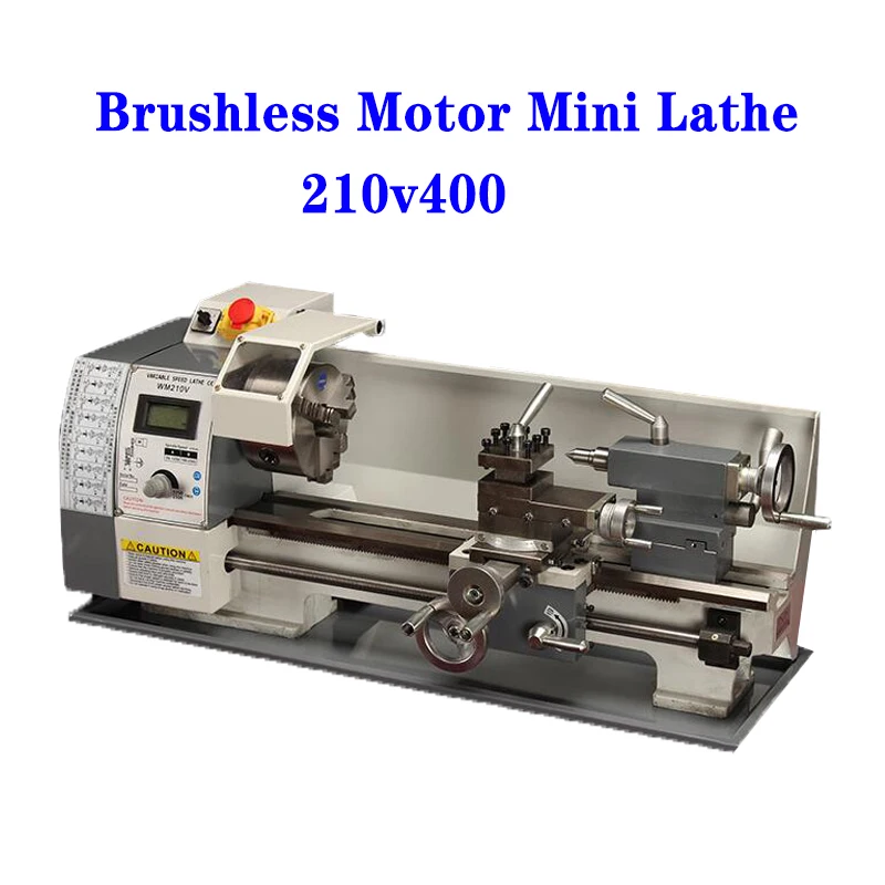 Мини токарный станок 210v400 с бесколлекторным двигателем отверстие для шпинделя 38