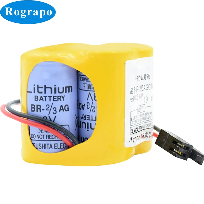 Новая сменная литий-ионная батарея 6 В 4400 мАч для FANUC BR-2/3AGCT4A PLC CNC acumator 2-проводной