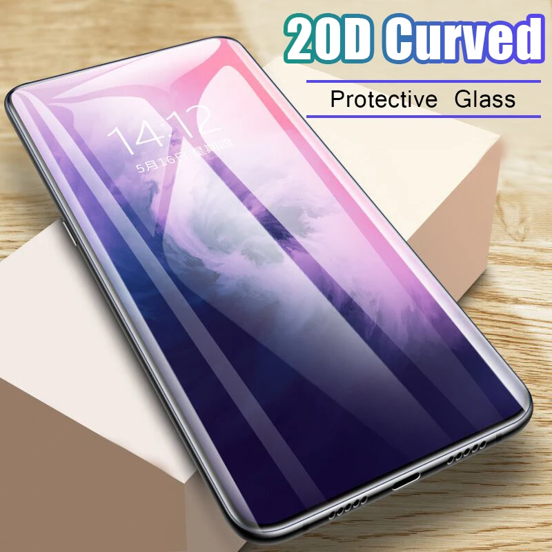 20D изогнутое полное Защитное стекло для Oneplus 7 Pro 6t 5t Защитная пленка экрана 5 6