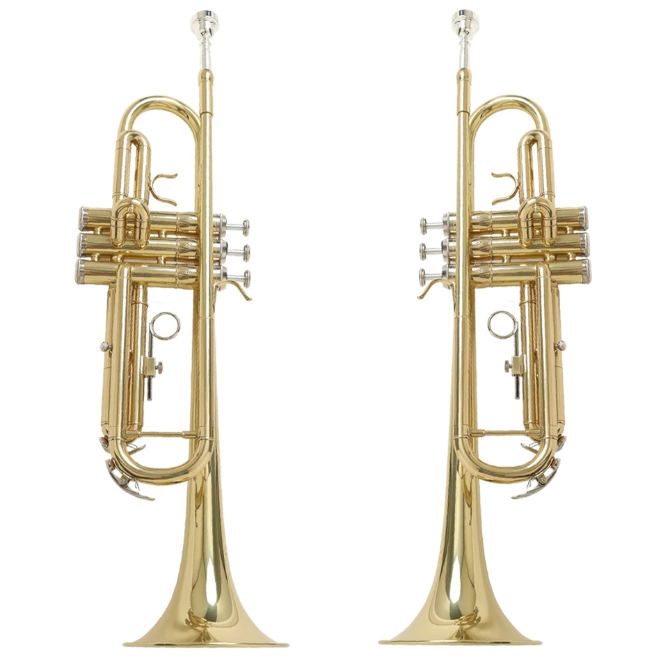 BATESMUSIC Bb труба плоская Латунная Труба изысканная прочная музыкальная с