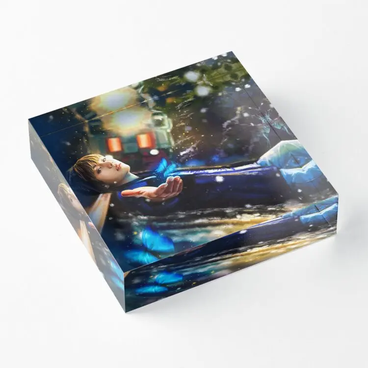 

Kim Taehyung Life Is Strange Acrylic Block Photos Funny Decoration Fashionable Decor Wedding Cute Pad Room Clear Print