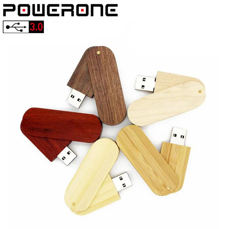 Деревянный портативный USB флеш накопитель POWERONE 3 0 4 ГБ 8 16 32 64 карта памяти с