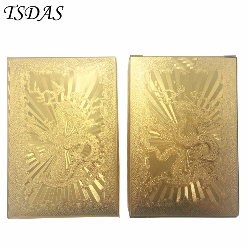 Необычный подарок с покрытыем цвета чистого 24 каратного золота игральных карт