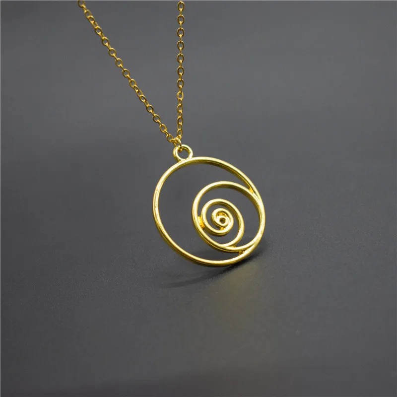 Простой круг кулон ожерелье Серебряный цвет круглое геометрические ювелирные