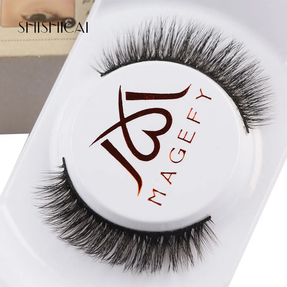 1 пара Модные Роскошные 3D объемные настоящие норковые ресницы 100% настоящая