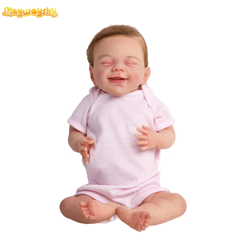 

Maywaysky 20" Soft Full Silicone Body Reborn Dolls American BebKeye Sleeping Baby With Cloth Handmade Newborn Kit Toy For Kid
