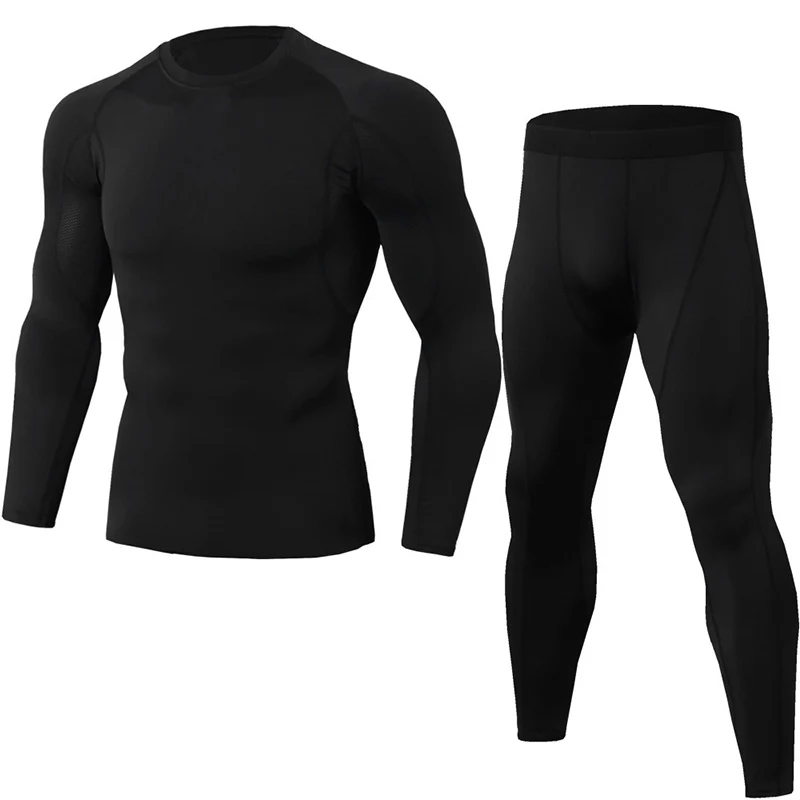 Winter Thermal Underwear Sets Men First Layer Man Brand Quick Dry Anti-microbial Stretch Warm Fitness Thermo Male  Long Johns