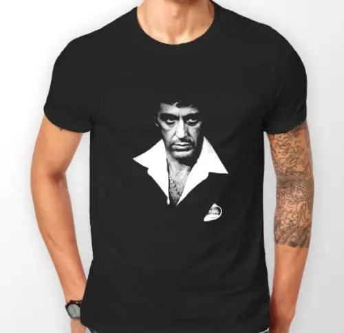 Футболка вдохновленная Scarface Al Pacino крутая Повседневная футболка для мужчин