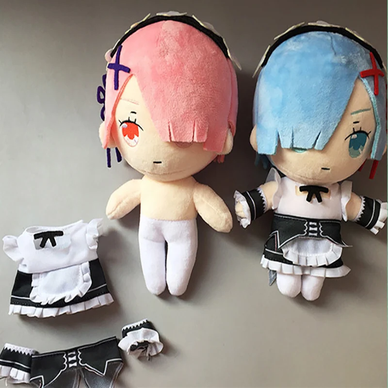 Mu&ntilde;eco de peluche de Anime Rem Ram, mu&ntilde;eco de peluche suave de 20cm Re:Life In A Different World desde Zero, accesorios para Cosplay-4