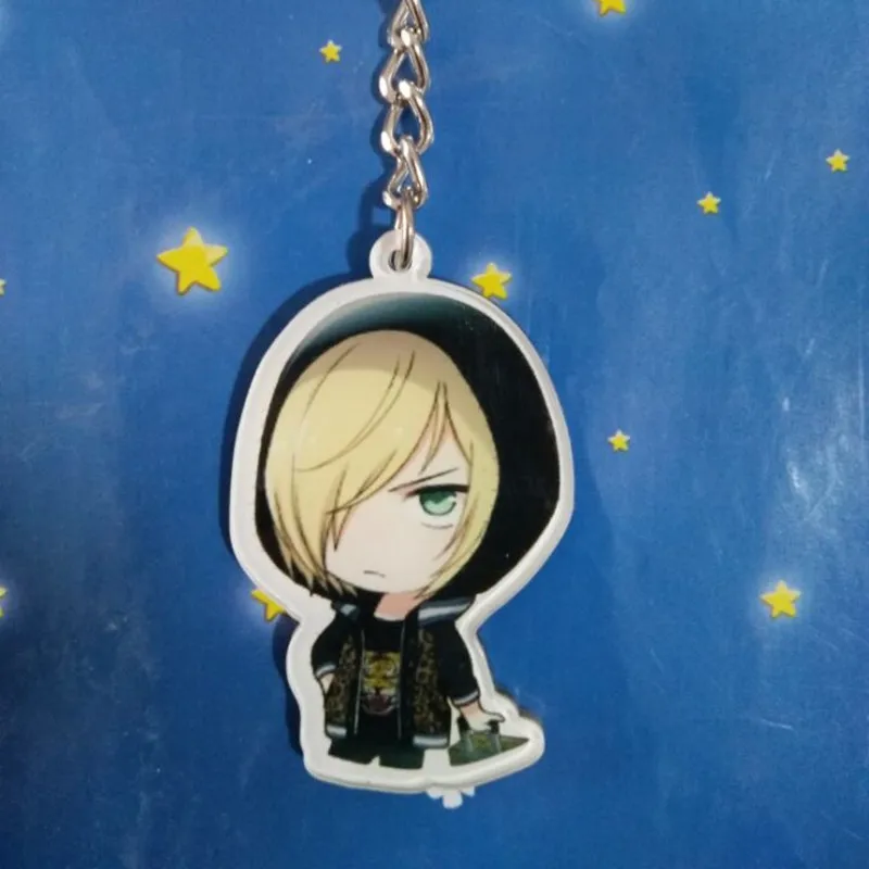 

1 Pcs Fashion Anime YURI on ICE Keychains Victor Nikiforov Yuri Katsuki Acrylic Pendant Keyring Cosplay Figure Toys Kids Gifts