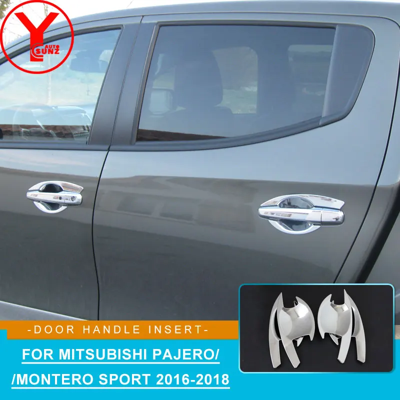 Хромированная вставка ручки двери для MITSUBISHI PAJERO SPORT Shogun 2016 2017 2018 ABS аксессуары