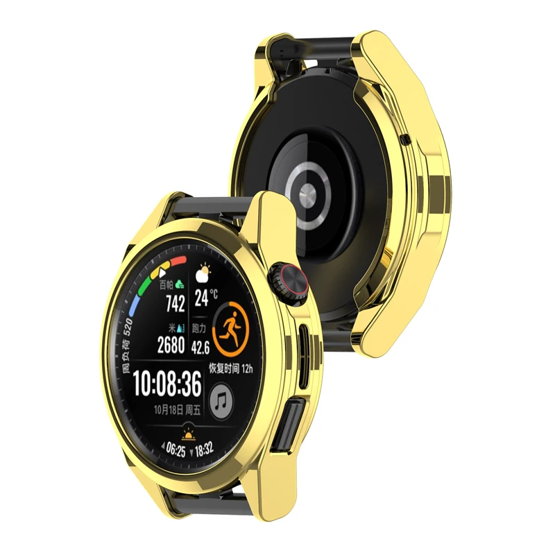 Чехол TPU для часов Huawei GT Runner, защитный коврик-экран с пустыми профилями, оболочка-протектор с краями.