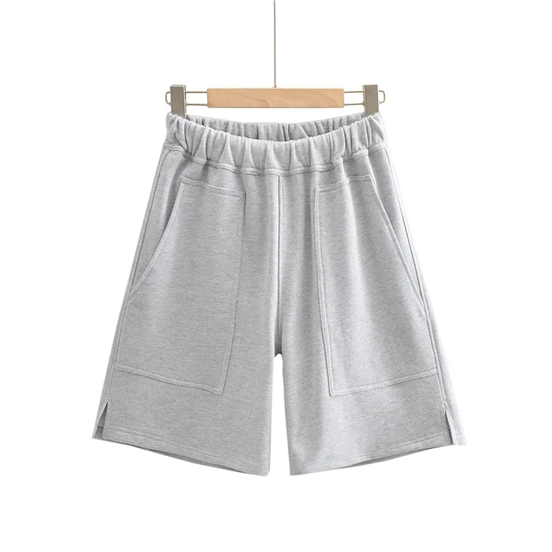 

GALCAUR Solid Drawstring High Waist Pants Women Clothes Loose Minimalist Pockets Casual Short Pant Womens 2021 Fashion New Style