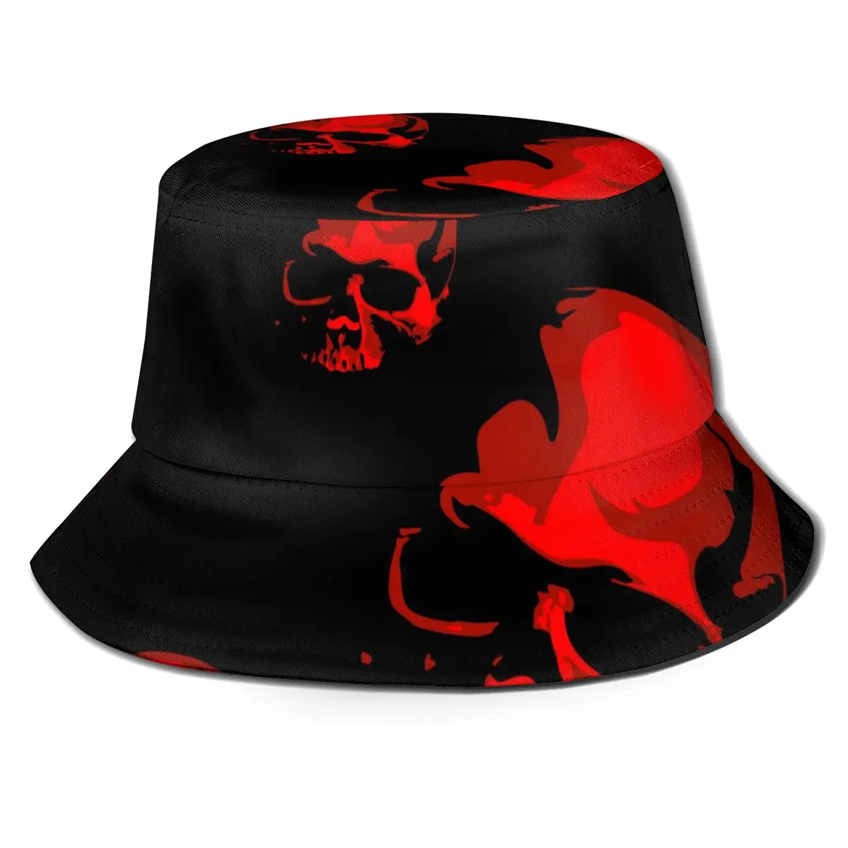 

CINESSD Haloween Scary Skull Unisex Casual Sun Hat Bucket Hat for Men Women Bob Hip Hop Caps Summer Fisherman Hat Panama