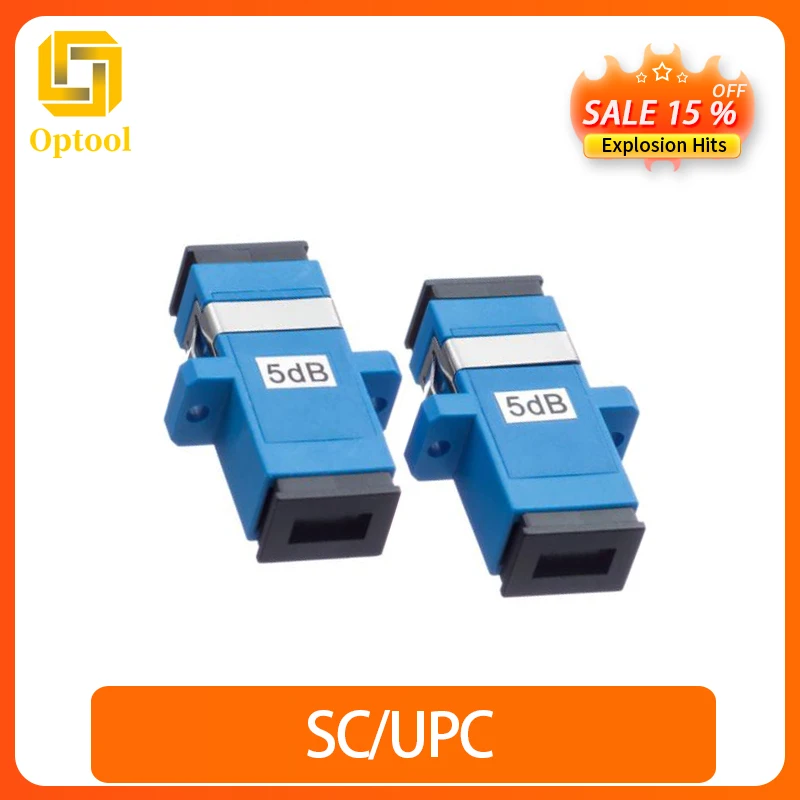 

Free Shipping 5PCS/bag SC 3dB 5dB 7dB 10dB 20dB 5dBfixed type fiber optic Attenuator,flange type optical attenuator