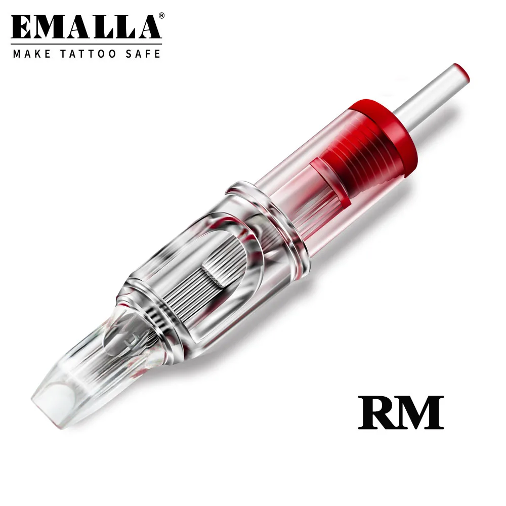 

EMALLA 20PCS 0.35MM Sterilized Tattoo Needles Curved Magnum Disposable Tattoo Cartridges Tattoo Machine Permanent Makeup Machine