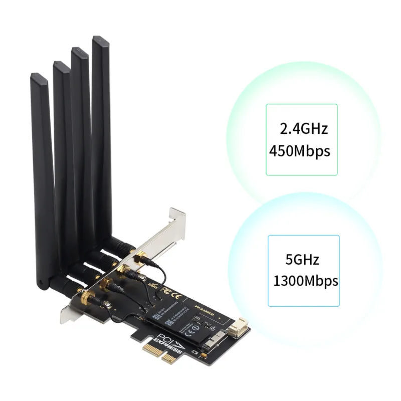 

1750Mbps 2.4G/5G Wireless Adapter For Mini PCI-E BCM94360CD 802.11ac Bluetooth 4.0 Wifi Card MacOS For iMAC