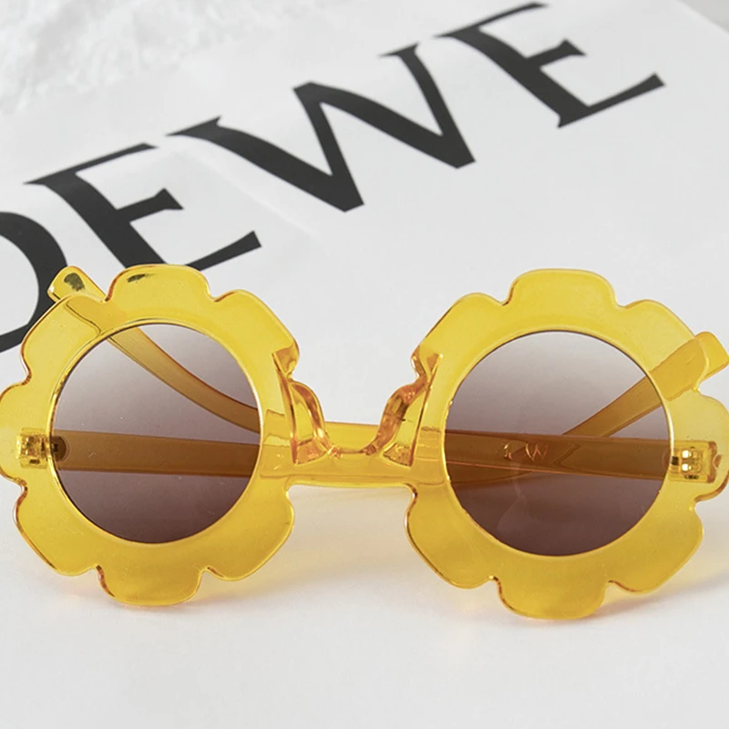 

New Baby Kids Sunflower Sunglasses Children Boys Girls Shades Baby ANTI-UV Sun Glasses Headwear Outdoor Beachwear