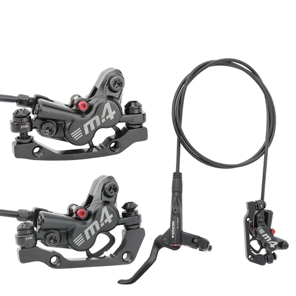 

MEROCA MTB Hydraulic Brake Set For Bicycle Disc 4 Pushes Piston Road Bike Line Levers System Caliper Kit Racing Cycling Parts