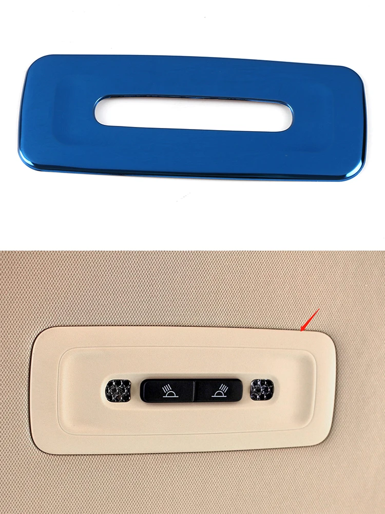 

Для Toyota Camry 2018 2019 2020 8th крыша автомобиля задний свет для чтения крышка отделка рама хромированная нержавеющая сталь аксессуары для интерьера